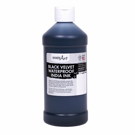 HANDY ART Black Velvet India Ink, 16 oz. 401-000